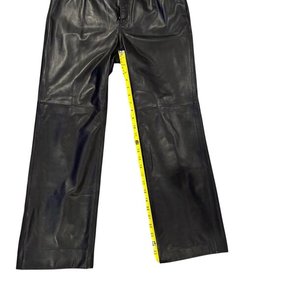 Lafayette 148 New York Straight Leg Leather Pants - Picture 5 of 6